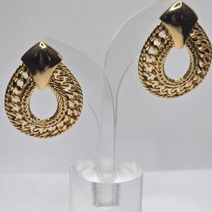 Elegant Vintage Avon Gold Teardrop Earrings